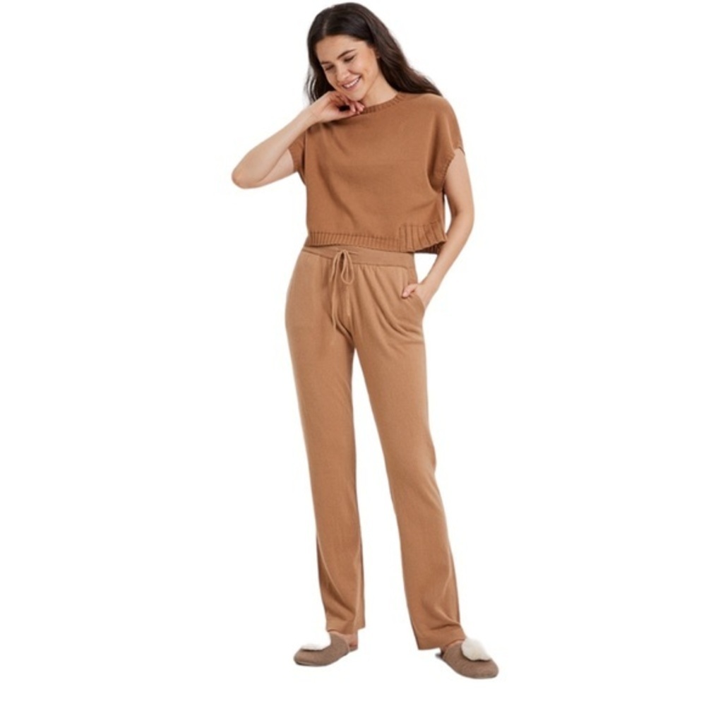 Nap Loungewear 100% Camel Brown Cashmere Pants $399 Xxl — image 7 of 8